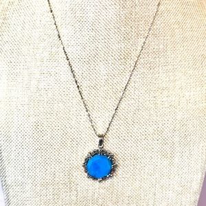 Sterling Turquoise & Marcasite Necklace